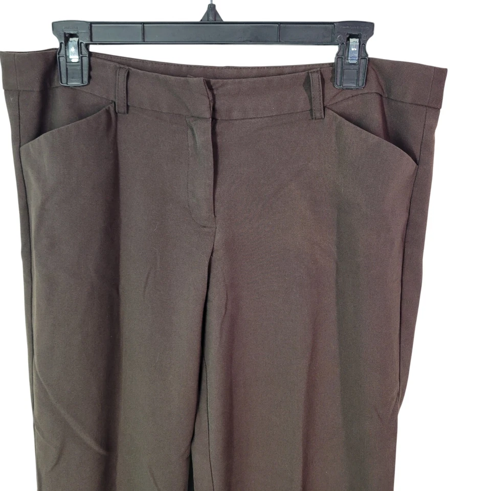 Pantalón Tracy Evans Mujer Talla 9 Marrón Sólido Acampanado Foto 2 de 4