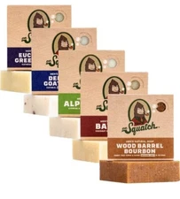 Dr. Squatch All Natural Bar Soap for Men, 5 Bar Variety Pack - Alpine Sage, Bay