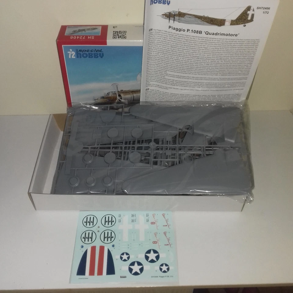 PIAGGIO P 108 QUADRIMOTORE  REGIA AERONAUTICA KIT SPECIAL HOBBY 72406 LEGGI NOTE - Immagine 3 di 3