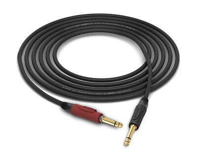 Sommer Spirit LLX Cable | Neutrik Gold Silent 1/4'' TS | Black 8 Feet