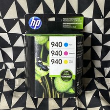 Genuine HP 940 Cyan Magenta Yellow Ink Cartridges Sealed New 3 Pack NOS Exp 2019