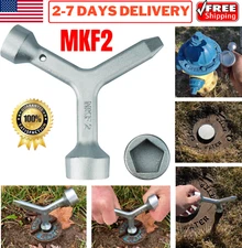 MKF2 Water Meter Curb Box Key Triange Wrench Open Meter Pit Lid Electric Box Key