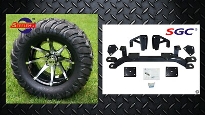 EZGO Medalist/TXT/PDS GAS GOLF CART 4'' LIFT KIT + 12'' WHEELS and 22'' A/T TIRES 