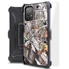 For Samsung Galaxy A32 5G Full Body Holster Phone Case w/Glass 