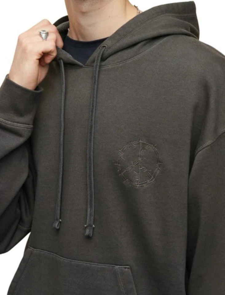 John Varvatos - Para Hombre - Gris - Sudadera con Capucha - Diseñador - Totalmente Nuevo con Etiquetas Foto 3 de 4