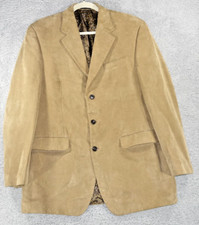 Ralph Lauren Blazer Mens Corduroy 3 Button Front Single Breasted Beige