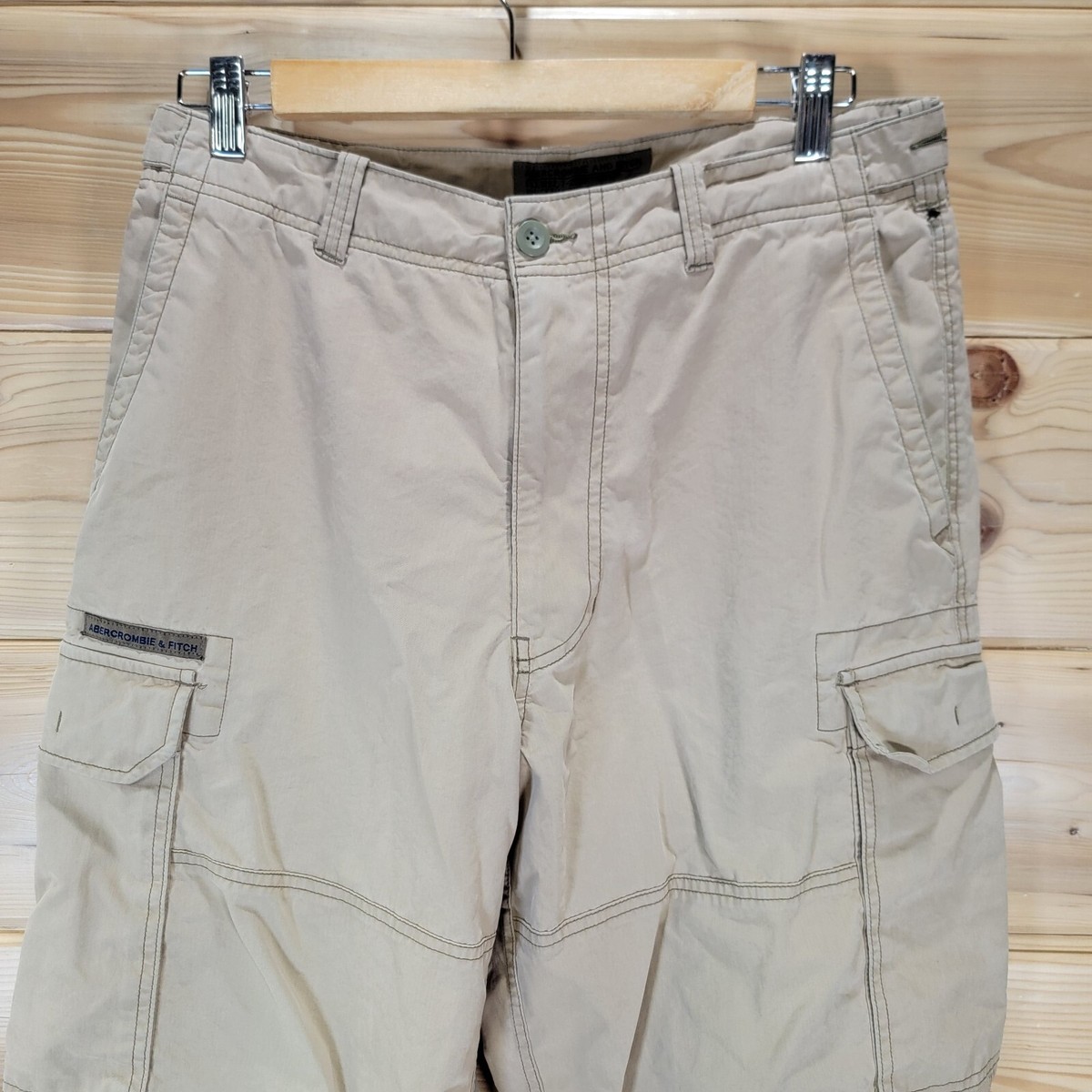 タグ付未使用 ABERCROMBIE & FITCH vintage cargo Vintage Abercrombie and Fitch Cargo Shorts with belt Size 30
