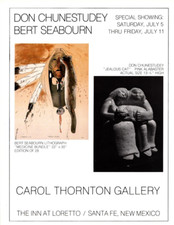 '80 BERT SEABOURN AMERICAN ART EXHIBIT PRINT AD, DON CHUNESTUDEY, GALLERY AD
