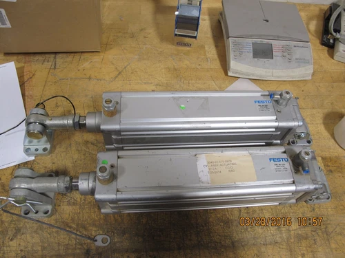 1 FESTO DNC-80-250-PPV-A-56 CYLINDER 80MM BORE 250MM STROKE 163441 With Brackets