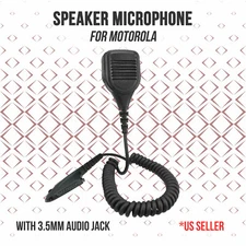 Shoulder Speaker Mic with 3.5mm Jack for Motorola Radios HT750, HT1250, GP328