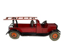 NICE LARGE VINTAGE 1920'S J. CHEIN HERCULES  LADDER FIRE TRUCK