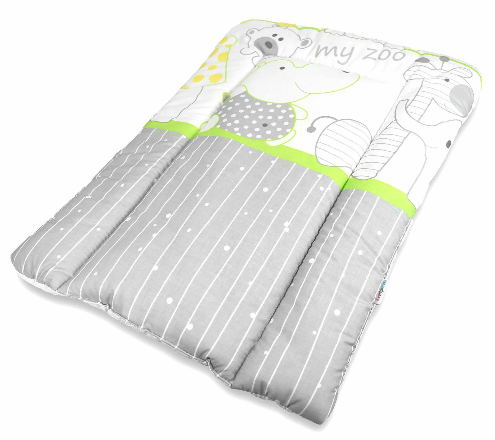 BABY 100% COTTON CHANGING MAT CHILD TODDLER NURSERY FOR UNIT Zoo Green