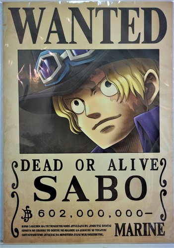 One Piece Wanted Poster Sabo News Official Mugiwara Store Brand New F S Ebay One Piece Wanted Poster Sabo News Official Mugiwara Store Brand New F S Ebay
