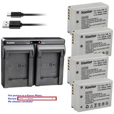 Kastar Battery Dual Charger for Canon NB-7L CB-2LZE & Canon PowerShot G10 Camera