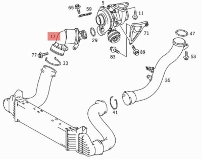 MERCEDES W220 W210 320CDI OM613 TUBO INTERCOOLER OEM A6130980207 あんこと白玉様専用