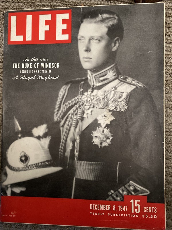 Life magazine December 8th 1947 the Duke of Windsor