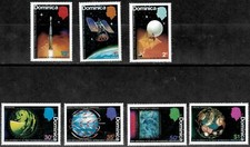 Dominica 1973 - Space - Set of 7 Stamps - Scott #354-60 - MNH