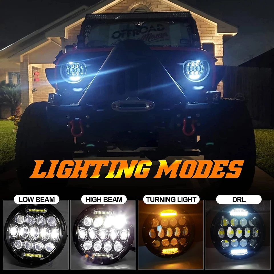 Proyector halo faros LED de 7 pulgadas para camioneta Chevrolet 1954-1957 3100 1956-1959 Foto 2 de 4