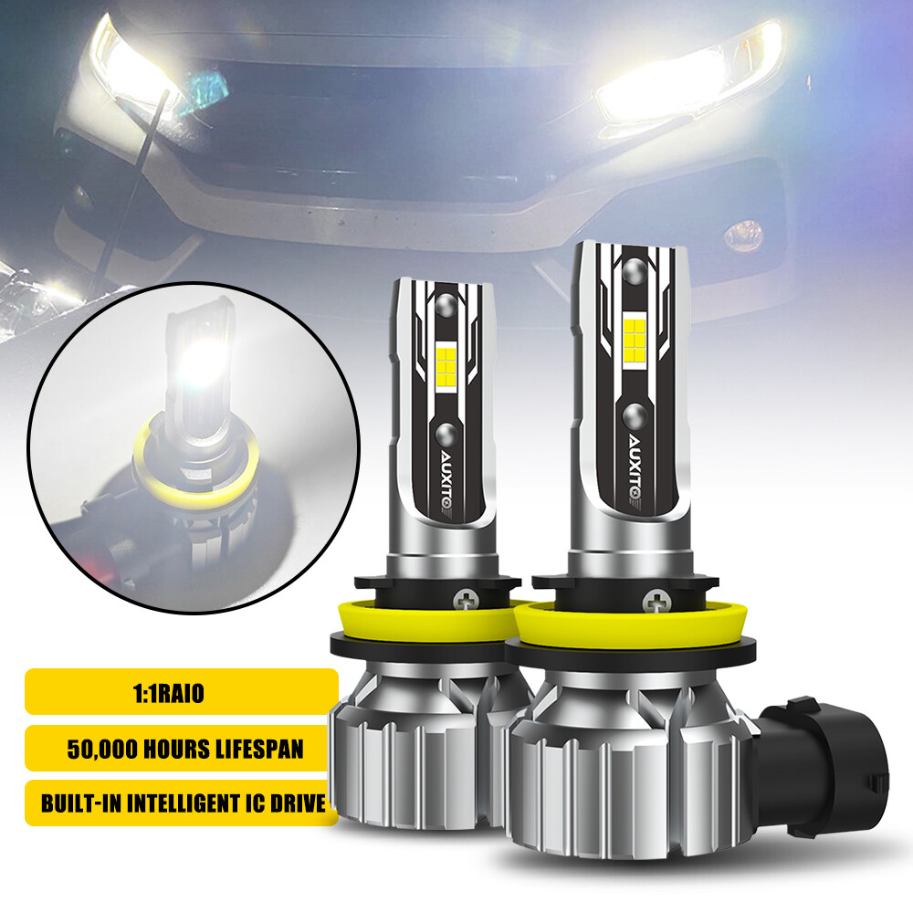 9006 Led Headlight Bulb AUXITO H11 LED Headlight Bulbs, Wireless H8 H9 H11 Headlight Bulb 100w 20000lm Per Set 6000k Cool White 600 Brighter Pack Of 2 9005 Led Headlight Bulb