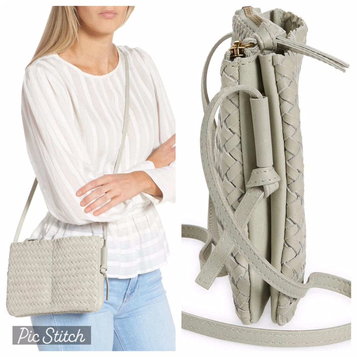 The Knotted Crossbody Bag in Woven Leather