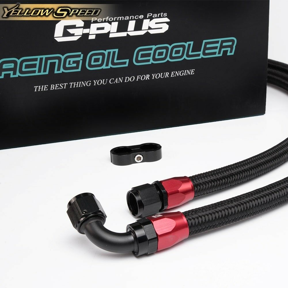 G-PLUS Universal 7" Electric Black Engine Cooling Fan 15 Row 10AN-AN10 Aluminum Engine Transmission Oil Cooler Blue In | Whizz Engine Oil Coolers & Kits - Foto 8