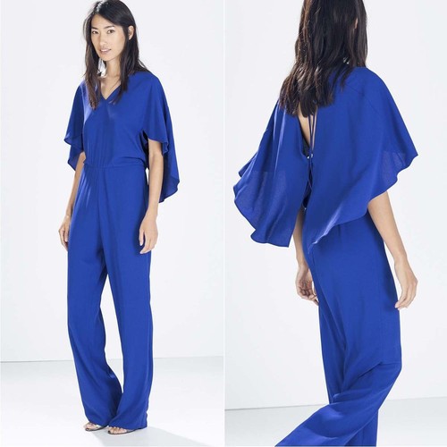 ZARA Low Cut Back Flowing Cape Long 