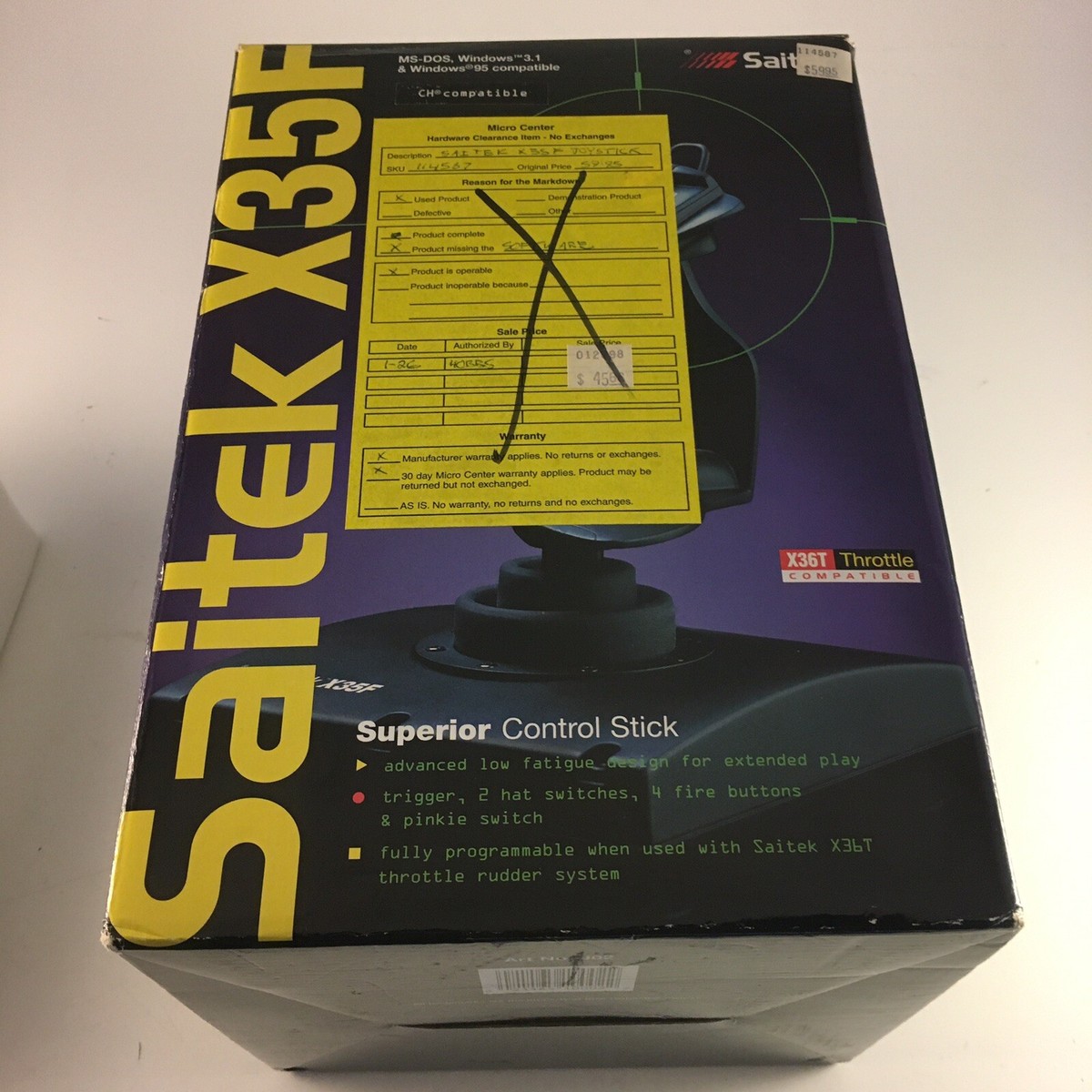 SAITEK X35F Simulator PC Flight Joystick (X36T Compatible) for