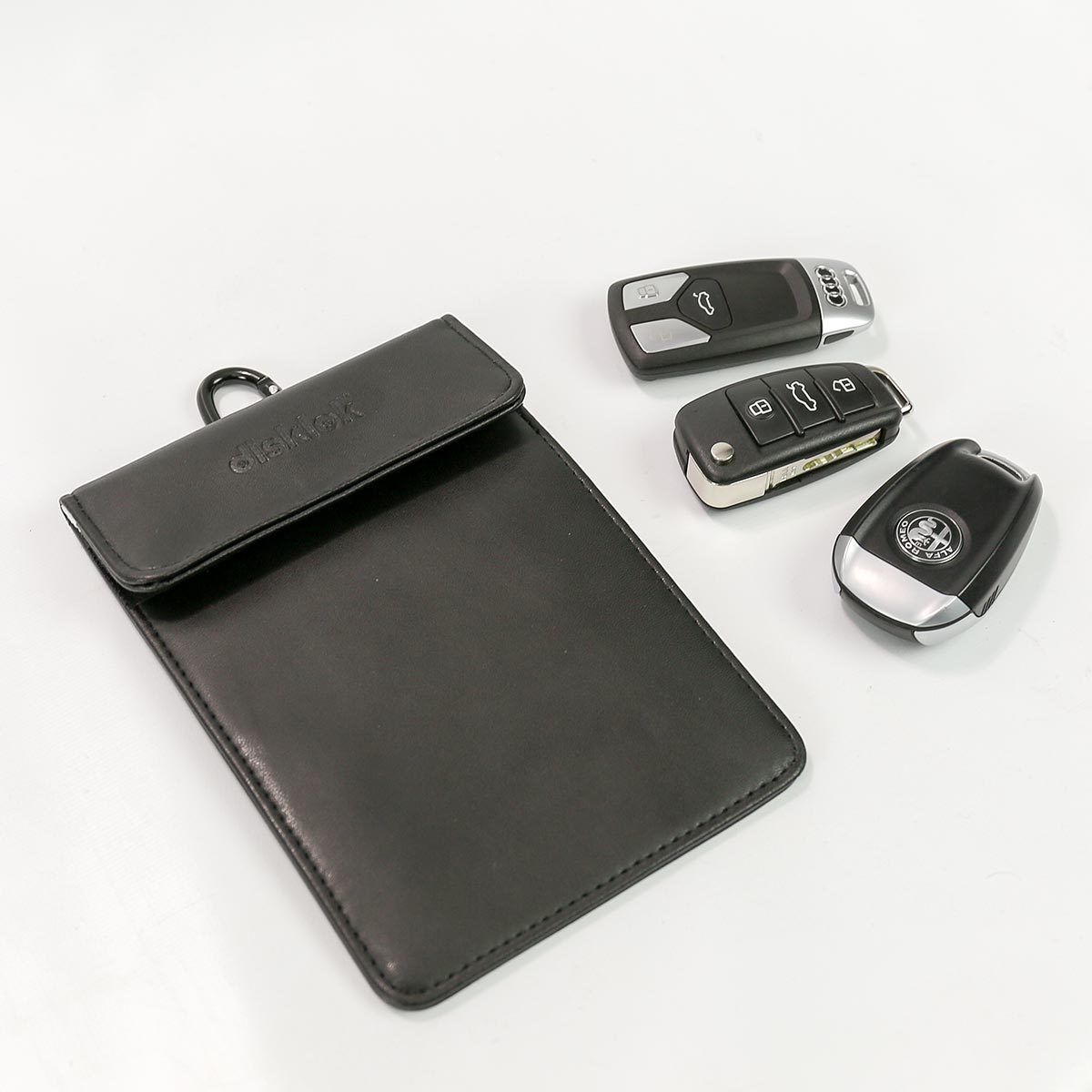 Asobeage Car Key Signal Blocker Pouch, Faraday Chiave Auto Signal Blocker Cases Faraday Bag Rfid Portachiavi Antifurto Dispositivi Di Blocco Rfid Wifi Gsm Lte Nfc Protezione Da - Foto 7
