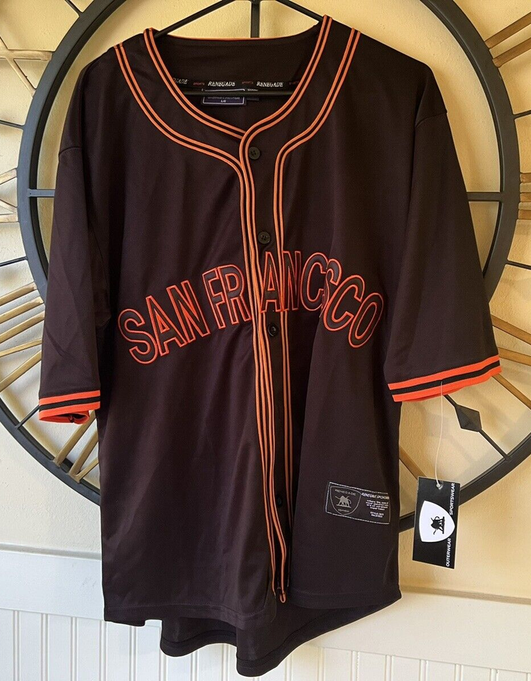 San Francisco Giants Baseball Jersey Men's Size Large NEW NWT Black