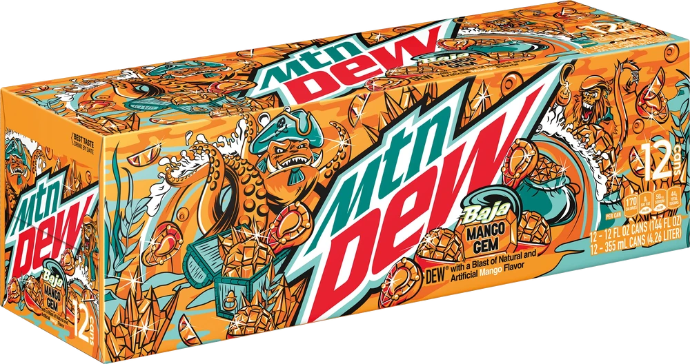 Mountain Dew Baja Mango Gem 12 Pack eBay