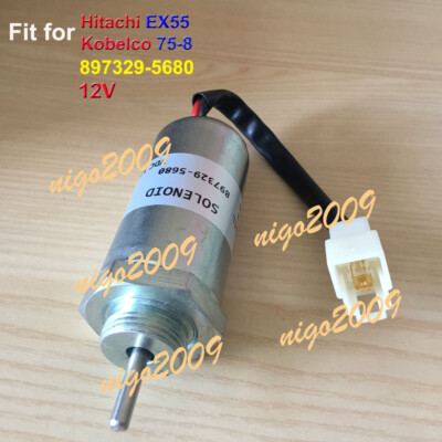 12V Solenoid Valve 897329-5680 12V Fit for Hitachi EX55 Kobelco