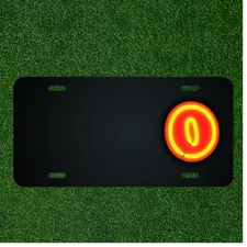 Custom Personalized License Plate With Add Names To Neon Zero Numbers