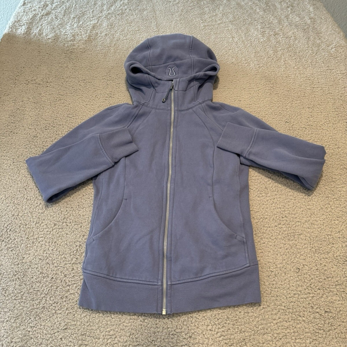 「な」Lululemon Scuba Hoodie Size8 lululemon Scuba Full-Zip Hoodie Color Dark Lavender Size 8