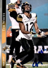 Tim White Signed 2021 Upper Deck CFL Football card Hamilton Tiger-Cats