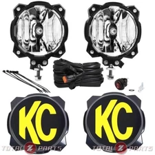 KC HiLiTES® Pro6™ 6-inch (Wide 40 Beam) LED Round Lights Pair w/ Harness