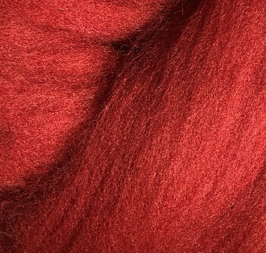 Cayenne Red Wool Roving, Wool Roving,  Spin into Yarn, Needle Felt wet felt Wool - Image 2 of 4