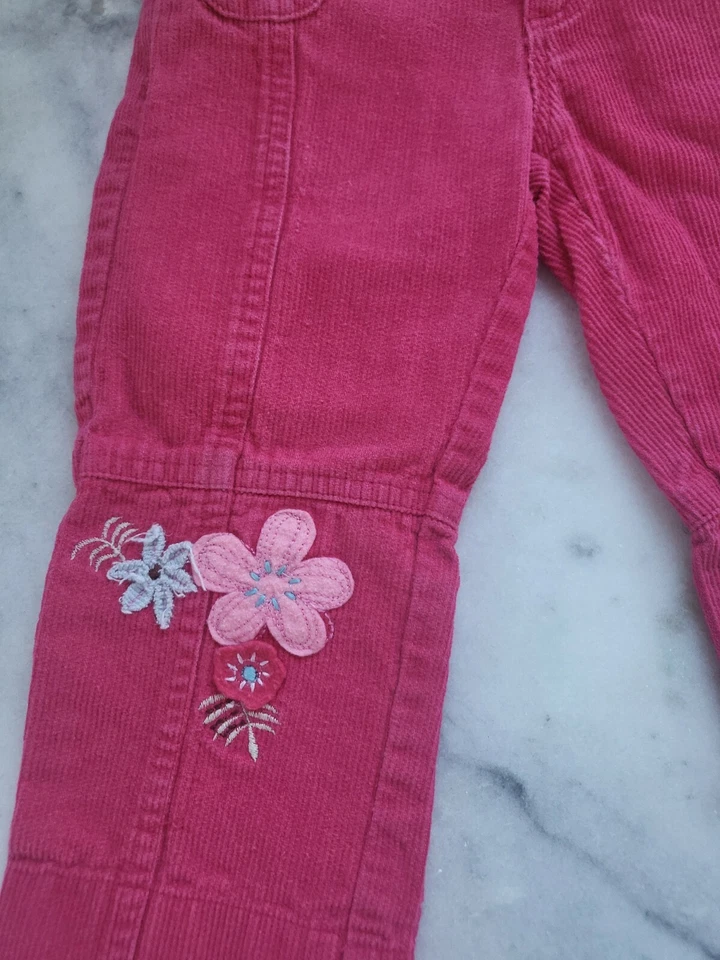 Pantalones de mezclilla Beetlejuice London de pana rosa adornado talla 2T Foto 2 de 4