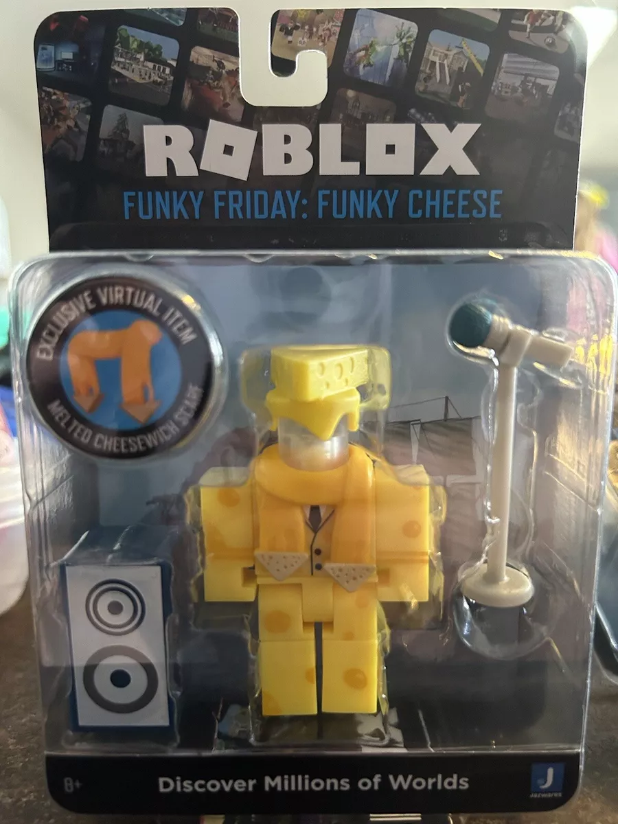  Roblox Action Collection - Funky Friday: Funky Cheese + Two  Mystery Figure Bundle [Includes 3 Exclusive Virtual Items] : Toys & Games