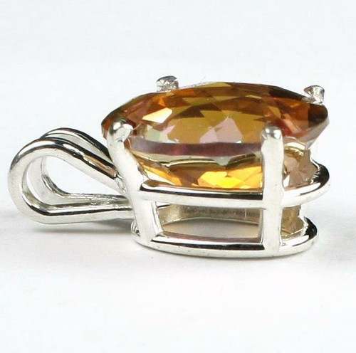 925 Sterling Silber Anhänger, Twilight Fire Topas, SP006 - Bild 3 von 4