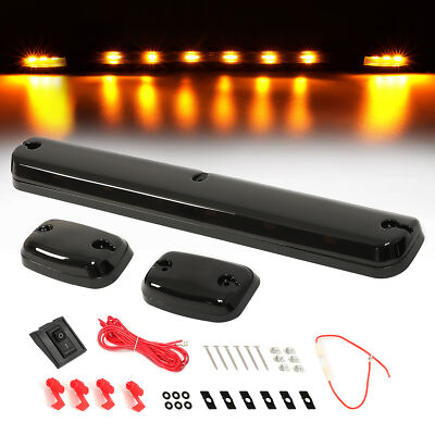 For 2007-2021 GMC Sierra 2500HD 3500HD Full Set Amber Cab Roof Marker LED Lights