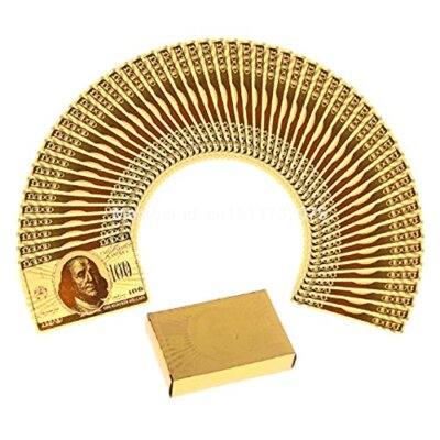 24 Karat vergoldete Spielkarten für Weihnachtsgeschenk Partyspiel 