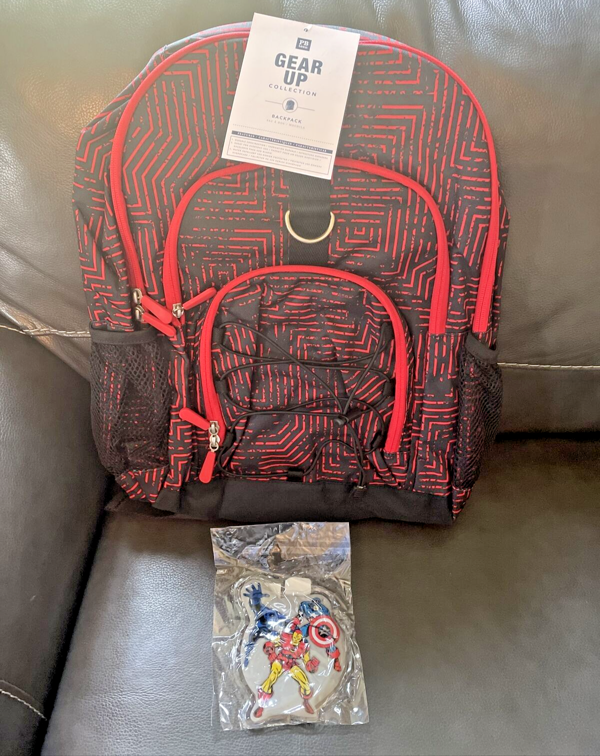 PONY Zaino scuola ceramica fienile Disney grande borsa Marvel Avengers supereroe calcio.