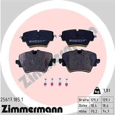 Zimmermann Bremsbelagsatz, Scheibenbremse 25617.185.1 FüR BMW Mini-image