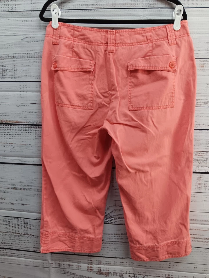  докеры брюки женский размер 12 средний метро брюки коралловый красный 55% Рами 45% хлопок - Изображение 2 из 4