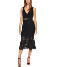 Bardot Womens Fiona Lace Sheath Dress, Black, X-Small