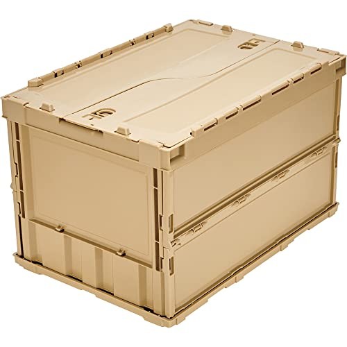 The Recycled Folding Container 50L×2個 TRUSCO Thin Folding Container 50L with Lock Lid Scolor Storage Box