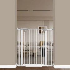 Qonimm 40.55" Extra Tall Baby Gate -29.7"-40.5" Extra Wide Baby Gate Pet Gate...