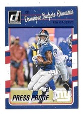 2016 DONRUSS #202 DOMINIQUE RODGERS-CROMARTIE BLUE PRESS PROOF PARALLEL,GIANTS