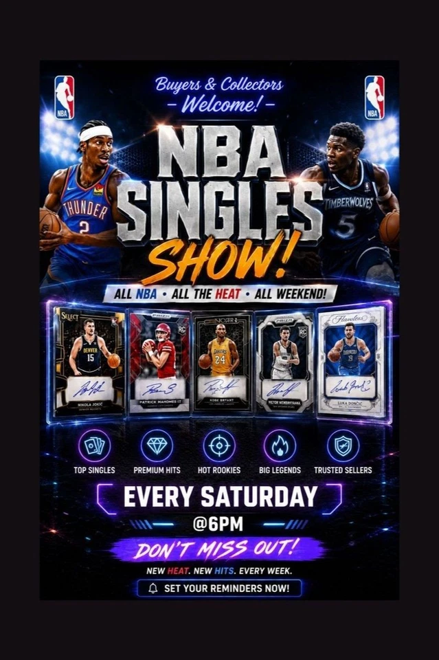 🏀 SATURDAY SINGLES WITH THE SLABBED GIRLS - SLABS, AUTOS, SSPs & PATCHES🔥