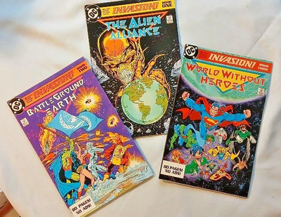 DC Invasion 1988 Alien Alliance Battleground Earth World Without Heroes 1 2 3 